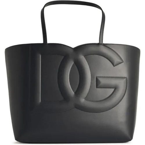 Totes & Shopper - Black Leather Shopping Bag - Gr. unisize - in - für Damen - Dolce&Gabbana - Modalova