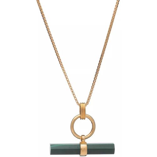 Halskette - Protection T-Bar Malachite Necklace - Gr. unisize - in Grün - für Damen - Rachel Jackson London - Modalova