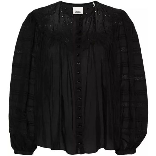 Gregoria Cotton Shirt - Größe 38 - black - Isabel marant - Modalova
