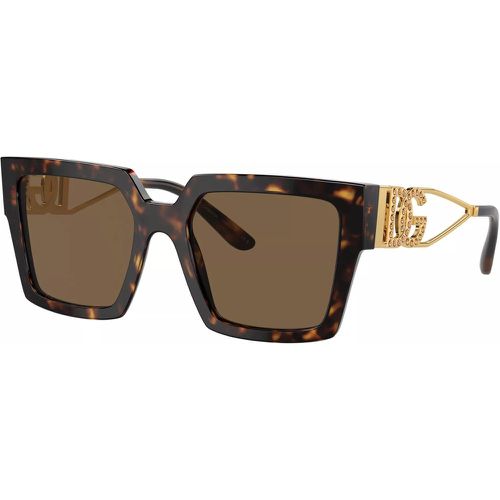 Sonnenbrille - 0DG4446B - Gr. unisize - in Braun - für Damen - Dolce&Gabbana - Modalova