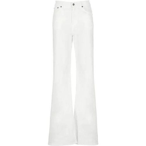 White Cotton Blend Trousers - Größe 26 - white - Dondup - Modalova