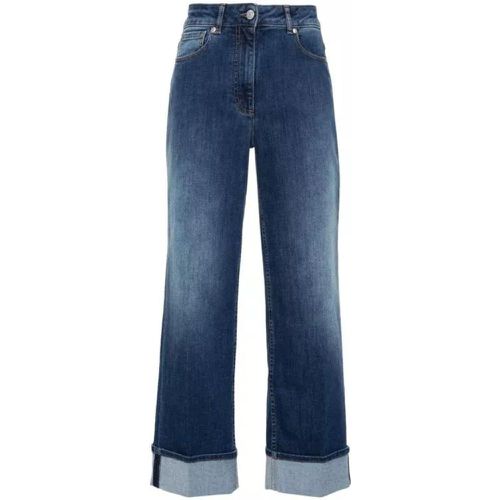 High-Rise Straight-Leg Denim Jeans - Größe 40 - blue - PESERICO - Modalova