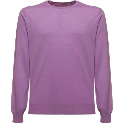 Long-Sleeved Lilac Cashmere Sweater - Größe 48 - purple - Gaudenzi - Modalova