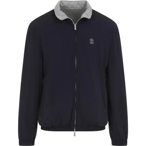 Navy Blue Reversible Kway - Größe M - BRUNELLO CUCINELLI - Modalova