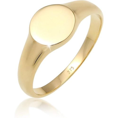 Ringe - Ring Siegelring Royal Geo Basic Stilvoll 375 Gelbg - Gr. 52 MM - in - für Damen - Elli - Modalova