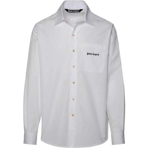 White Cotton Shirt - Größe 46 - white - Palm Angels - Modalova