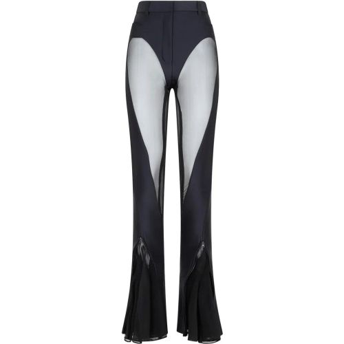 Black Flared Leggings - Größe 34 - Mugler - Modalova