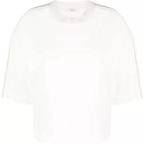 Appliqué-Detail Half-Sleeve T-Shirt - Größe 42 - white - PESERICO - Modalova