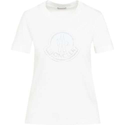 White Cotton T-Shirt - Größe S - Moncler - Modalova