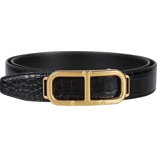 Gürtel - T Reversible Buckle Belt Black - Gr. 100 - in - für Damen - Tom Ford - Modalova