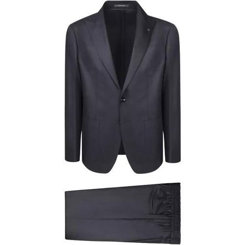 Single-Breasted Jacket Black Suit - Größe 52 - blue - Tagliatore - Modalova
