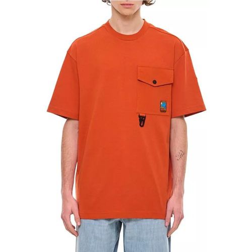 Shortsleeve Cotton T-Shirt - Größe L - red - Moncler - Modalova