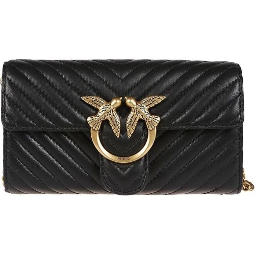 Portemonnaie - Love One Wallet Black - Gr. unisize - in - für Damen - pinko - Modalova