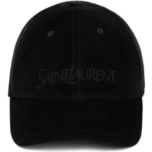 Mützen - Baseball Black Cotton Cap - Gr. 57 - in - für Damen - Saint Laurent - Modalova