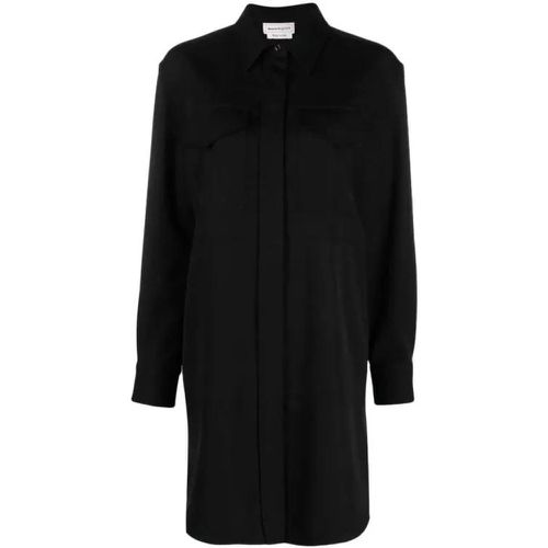 Black Wool Shirt Mini Dress - Größe 40 - black - alexander mcqueen - Modalova