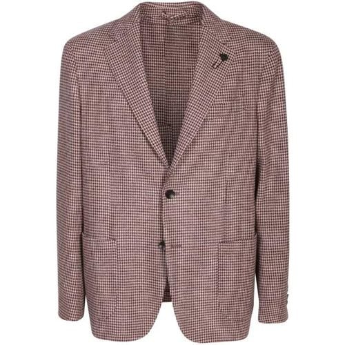 Wool And Cashmere Jacket - Größe 46 - brown - Lardini - Modalova
