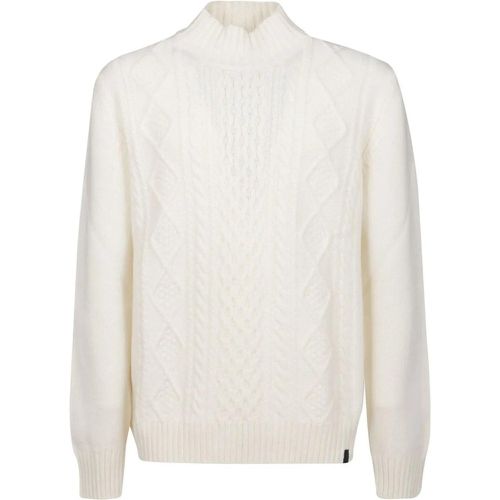 Mock Neck Sweater White - Größe 52 - Fay - Modalova