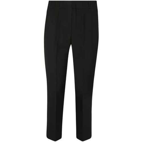 Slim-Fit Pants And Crop Design In Silk Blend - Größe 38 - schwarz - BRUNELLO CUCINELLI - Modalova