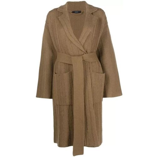 Brown Striped-Knit Coat - Größe L - brown - joseph - Modalova