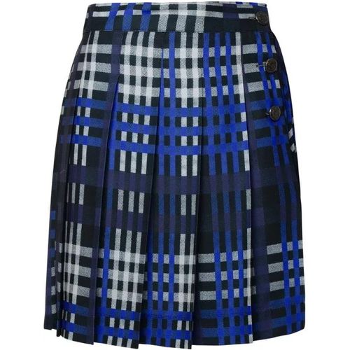 Two-Tone Polyester Skirt - Größe 38 - blue - MSGM - Modalova