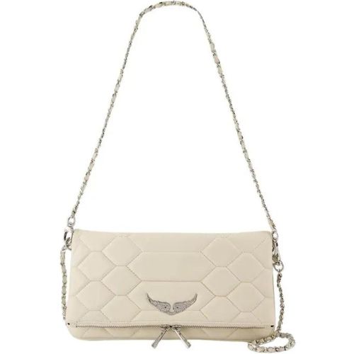 Hobo Bags - Rock Xl Mat Scale Crossbody - Leather - White - Gr. unisize - in - für Damen - Zadig & Voltaire - Modalova