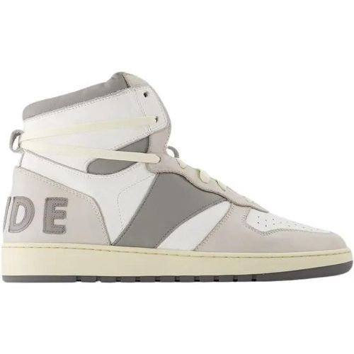 Low-Top Sneaker - Rhecess Hi Sneakers - Leather - White/Grey - Gr. 10 - in - für Damen - Rhude - Modalova