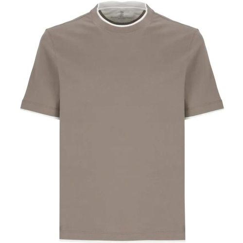 Classic Crew Neck Cotton T-Shirt - Größe L - BRUNELLO CUCINELLI - Modalova