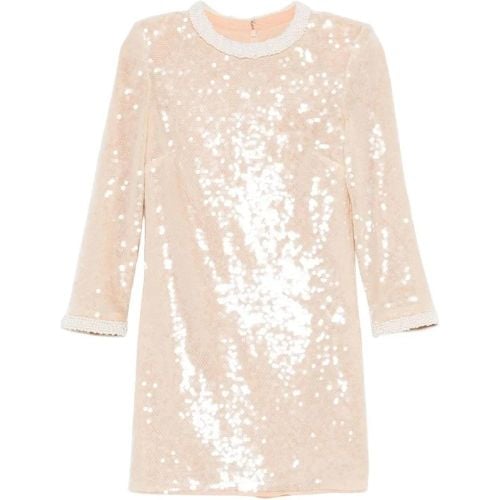 Sequin Pearl-Trim Mini Dress - Größe 10 - self-portrait - Modalova