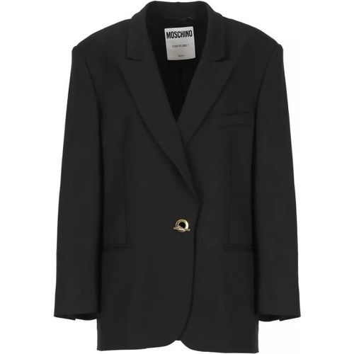 Viscose Blazer - Größe 38 - black - Moschino - Modalova