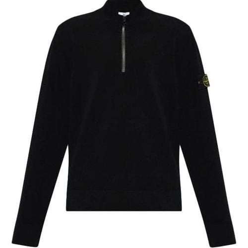 Pull short zip black - Größe L - Stone Island - Modalova