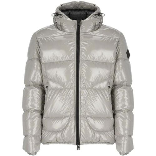 Down Jacket With Logo - Größe 50 - grau - Herno - Modalova