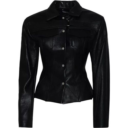 Black Leather Jacket - Größe 6 - black - David Koma - Modalova