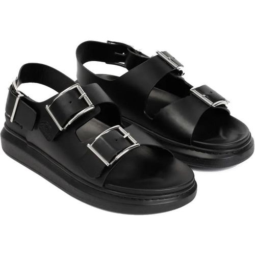 Loafers & Ballerinas - Black Hybrid Double Buckle Sandals - Gr. 45 (EU) - in - für Damen - alexander mcqueen - Modalova