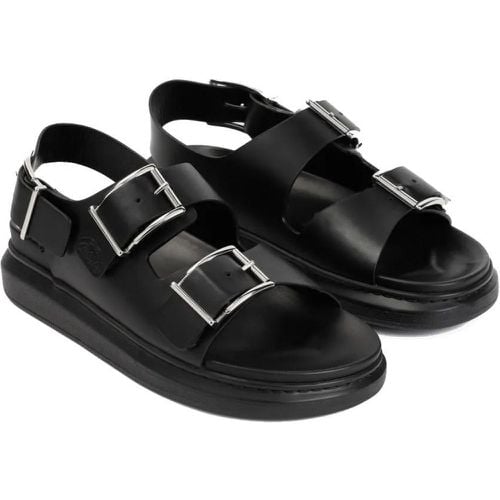 Loafer - Black Hybrid Double Buckle Sandals - Gr. 41 (EU) - in - für Damen - alexander mcqueen - Modalova