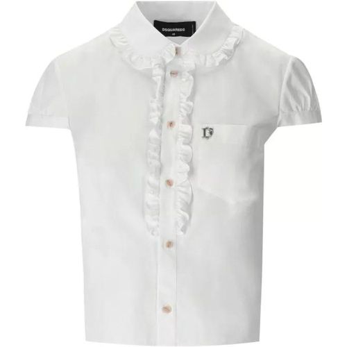 Little Ruffled White Shirt - Größe 38 - white - Dsquared2 - Modalova