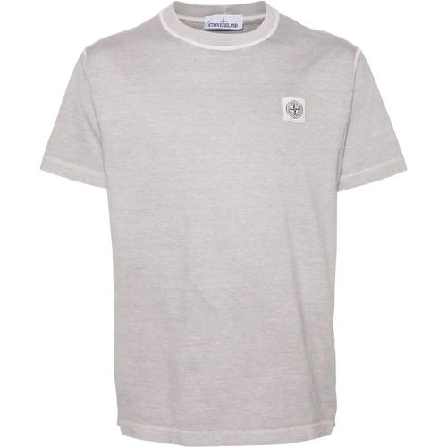 Grijze gewassen t-shirt - Größe L - Stone Island - Modalova