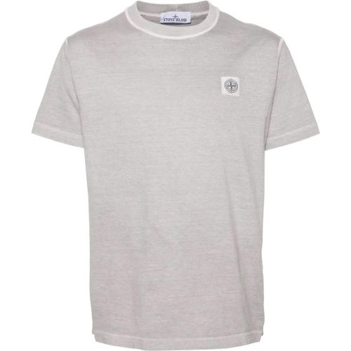 Grijze gewassen t-shirt - Größe M - Stone Island - Modalova