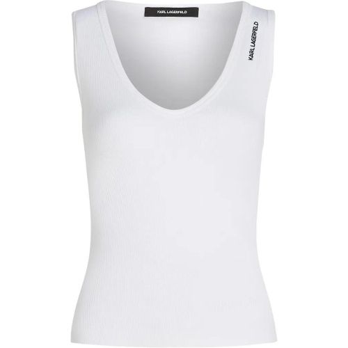 GERIPPTES TANKTOP MIT V-AUSSCHNITT - Größe L - Karl Lagerfeld - Modalova
