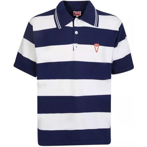 Striped-Pattern Cotton Polo - Größe S - blue - Kenzo - Modalova