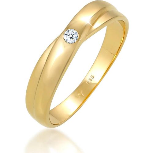 Ringe - Ring Wickelring Solitär Diamant (0.03 ct.) 585 Gel - Gr. 52 MM - in - für Damen - Elli - Modalova