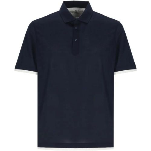 Silk And Cotton Polo Shirt - Größe L - BRUNELLO CUCINELLI - Modalova