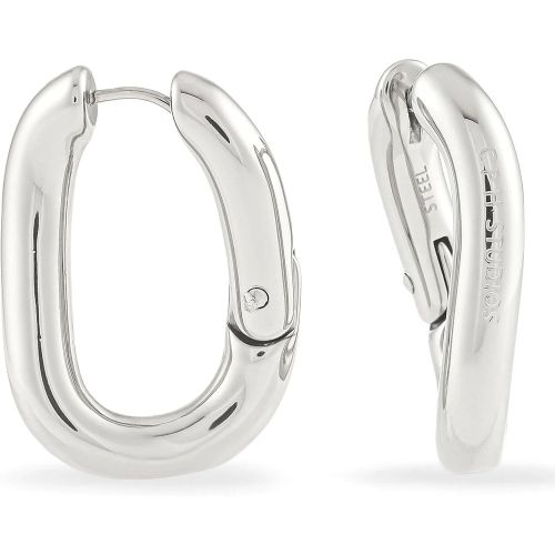 Ohrringe - Edelstahl Creole - Organics - Gr. unisize - in Silber - für Damen - Copenhagen - Modalova