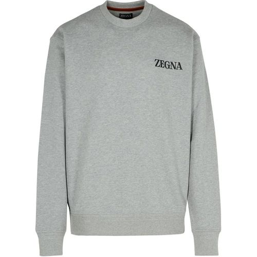 Gray Cotton Sweatshirt - Größe 48 - Zegna - Modalova