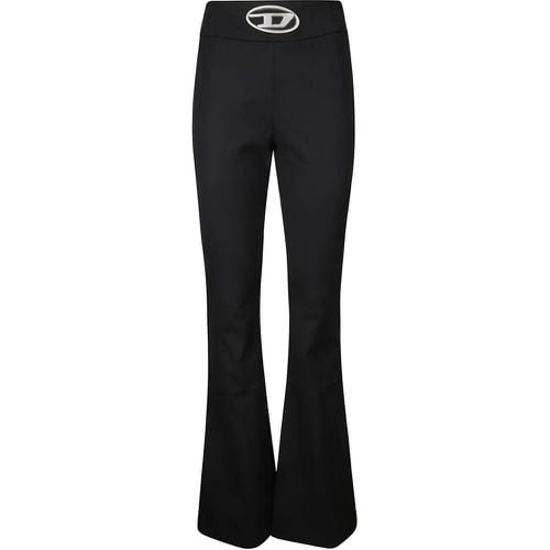 Flare Trousers With Logo Detail - Größe 40 - Diesel - Modalova