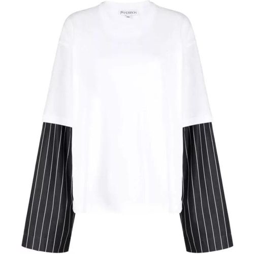 T-Shirt Contrast-Sleeves White/Black - Größe L - white - J.W.Anderson - Modalova
