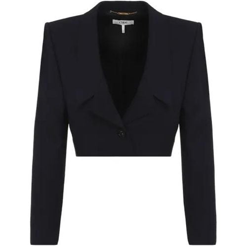 Virgin Wool Cropped Jacket - Größe 36 - Chloé - Modalova