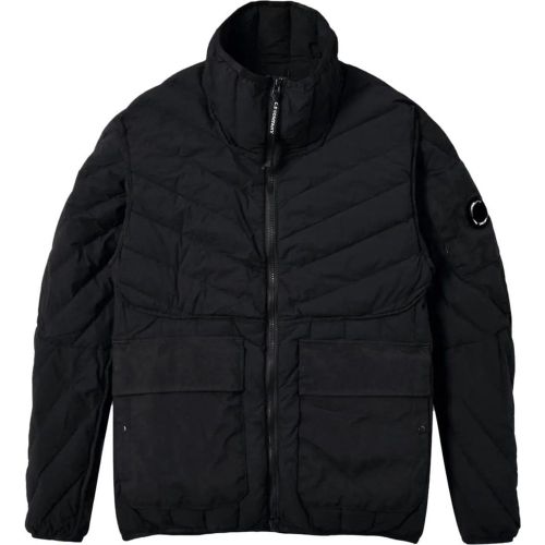 Lens Logo Monobloque Down Jacket - Größe 46 - CP Company - Modalova