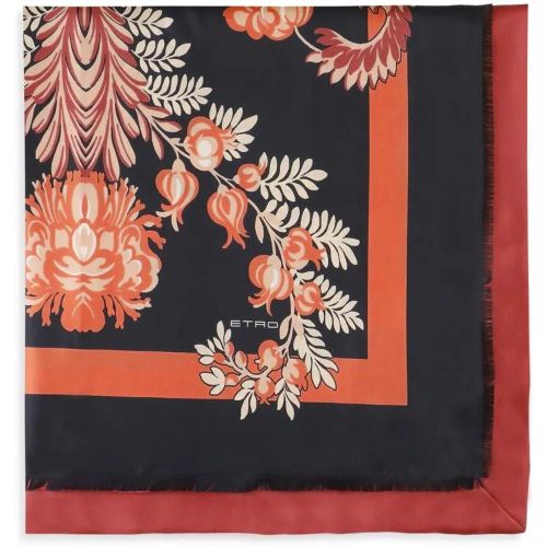 Tücher & Schals - Black Silk Printed Scarf - Gr. unisize - in - für Damen - ETRO - Modalova