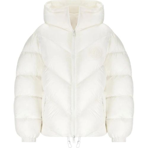 Ivory Padded Jacket - Größe 38 - Elisabetta Franchi - Modalova