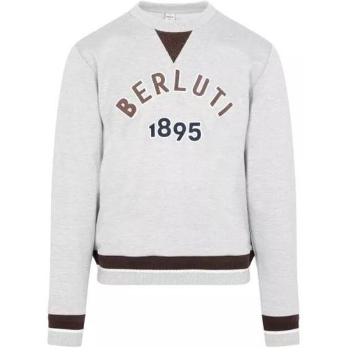 Silver Grey Cotton Sweatshirt - Größe S - gray - Berluti - Modalova